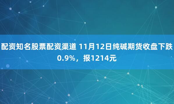 配资知名股票配资渠道 11月12日纯碱期货收盘下跌0.9%，报1214元